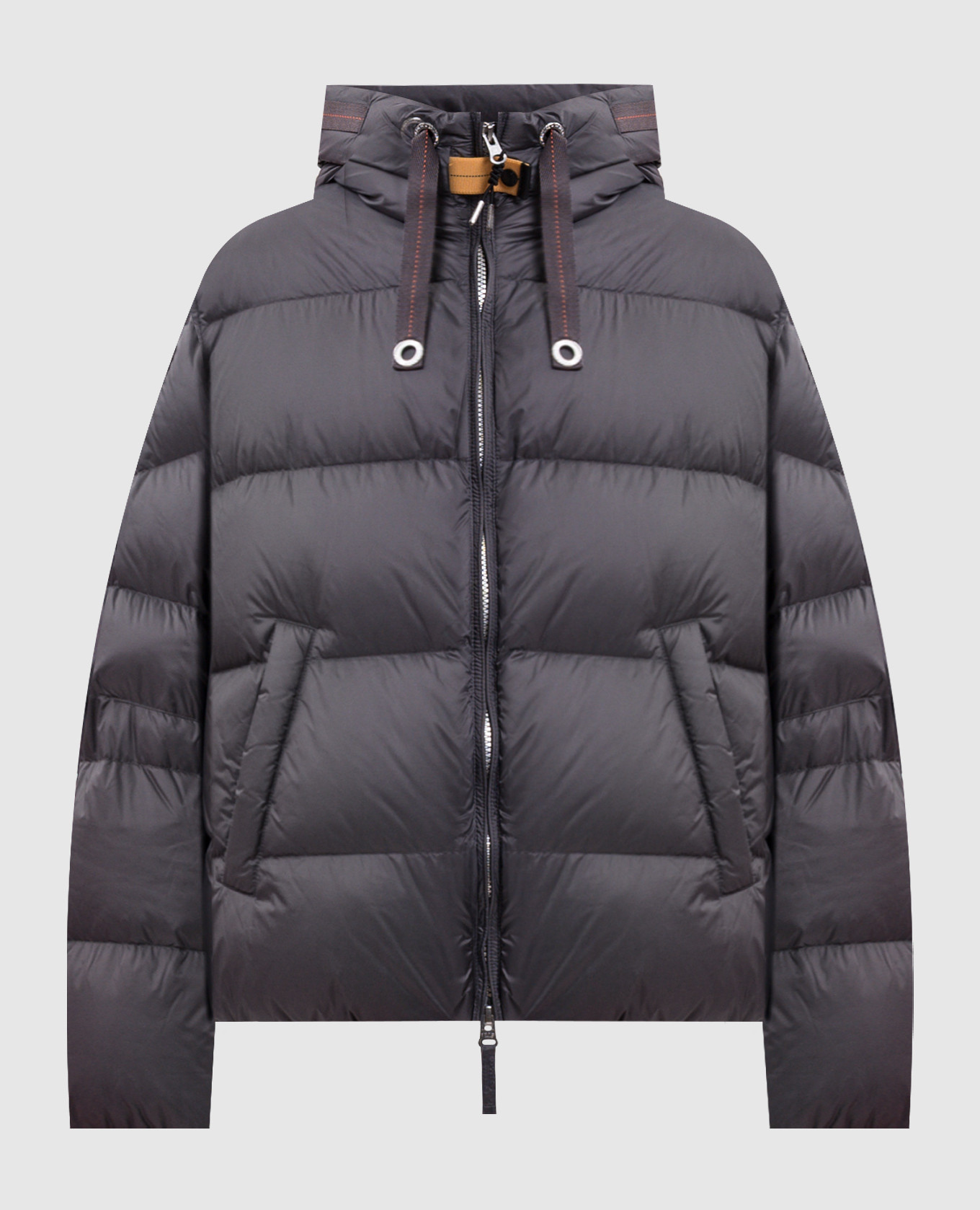 Tilly grey down jacket with logo patch