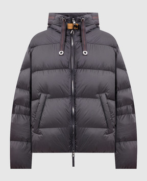 Parajumpers Tilly grey down jacket with logo patch 26WPWPUHY32