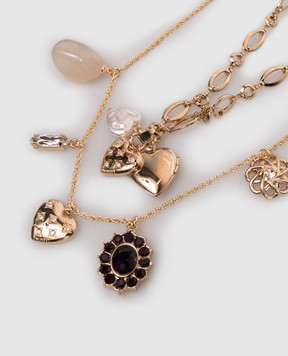 Twinset Set of gold chains with pendants 262TA4030