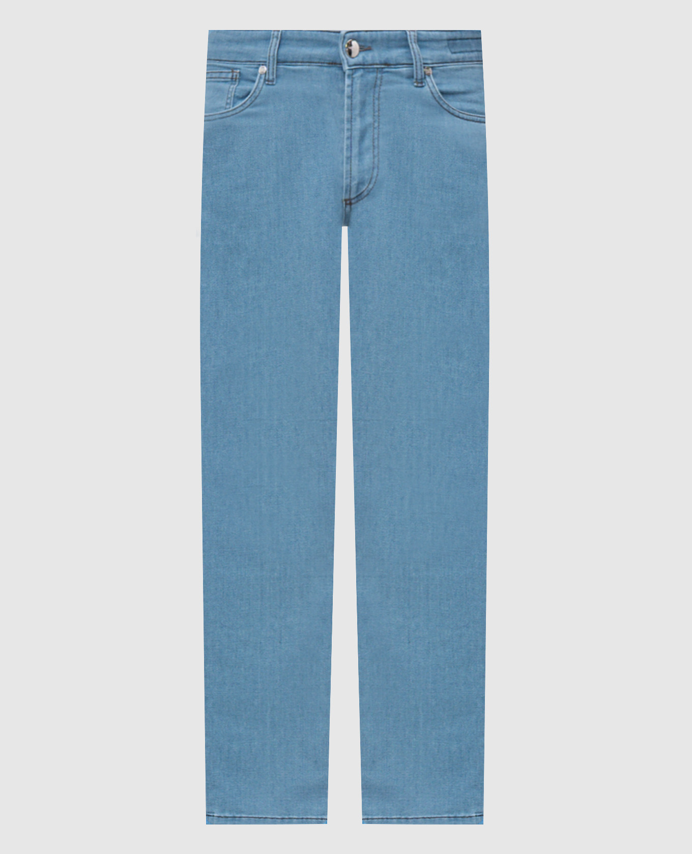 Blue slim jeans with logo patch
