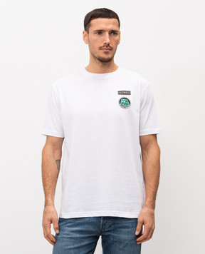 Iceberg White T-shirt with logo patch F0176306