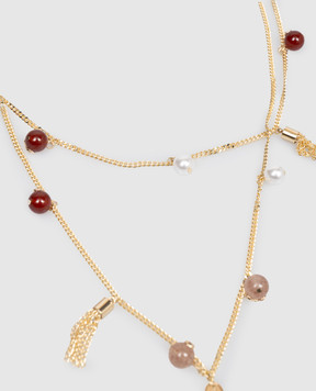 Twinset Gold-tone double-layer chain with pendants 261TO5020
