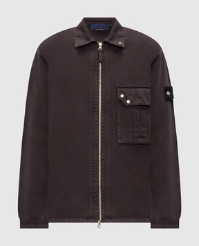 Stone Island Brown denim shirt jacket L2S141200002S0J24