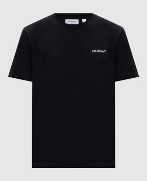 Off-White Black T-shirt with Metal Arrow emblem 44MAA027S26J001