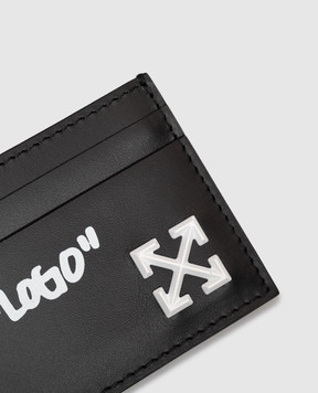 Off-White Black leather Jitney cardholder OWMND18F26LT01