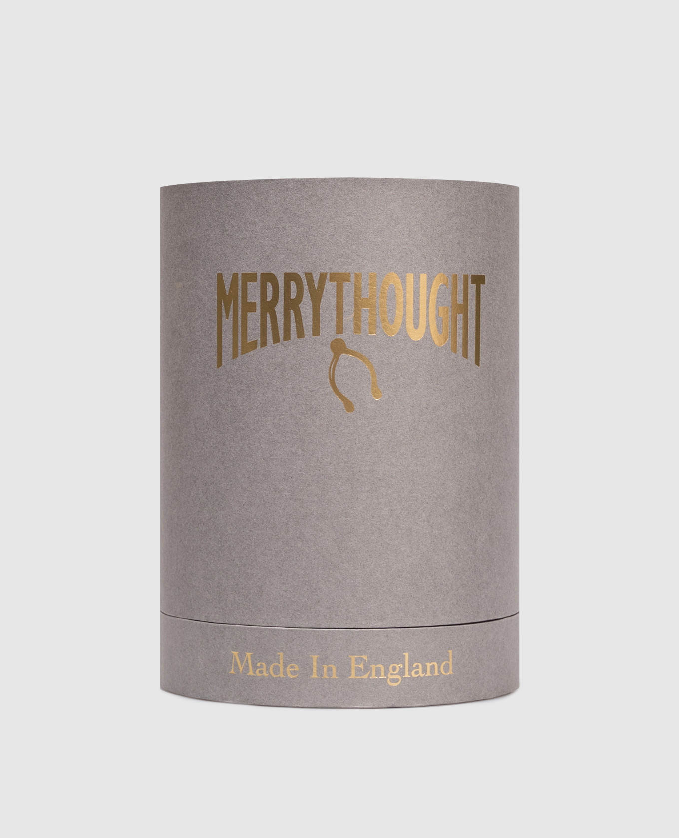 

Gray cardboard gift box with logo Merrythought, Grey