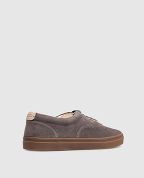 Brunello Cucinelli Gray suede sneakers MZUEIVZ354