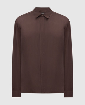 Tom Ford Brown shirt with silk HRBF03SUS03