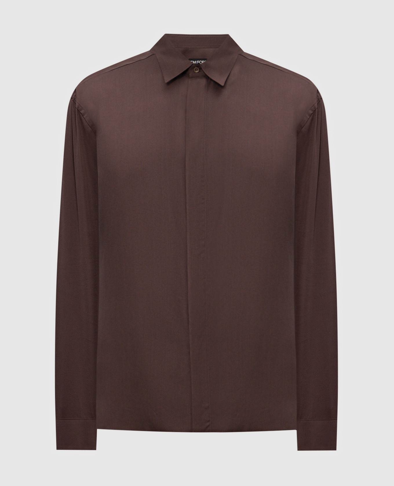 Brown shirt with silk