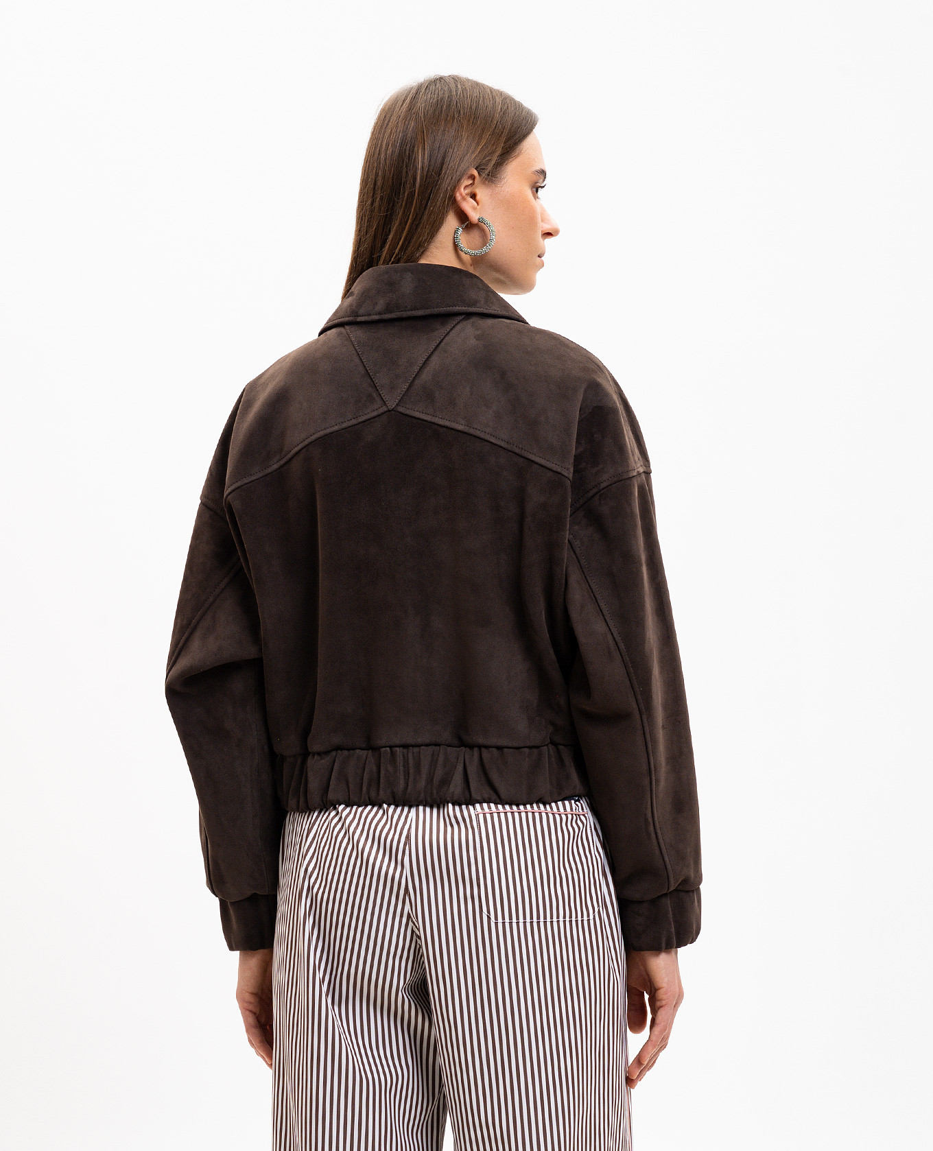 

Brown suede cropped jacket Babe Pay Pls