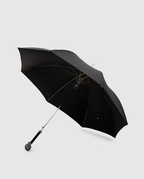 Pasotti Black Skull umbrella-cane with Swarovski crystals OMITUO478RASOSERGE14
