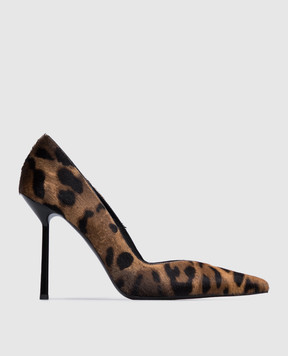 Le Silla Vivienne brown leopard print leather shoes 4188E090BXPPTAR