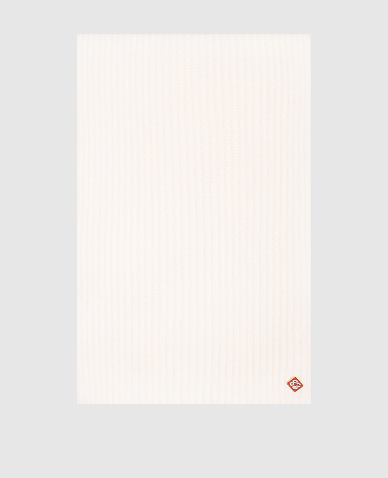 

White wool scarf with emblem Casablanca