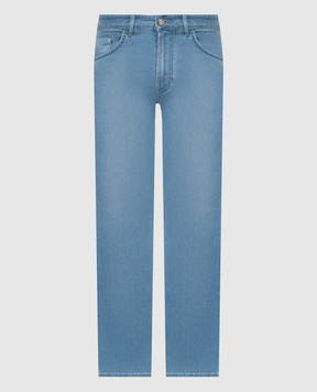 Stefano Ricci Blue jeans with embroidered emblem MST61B3090T0214