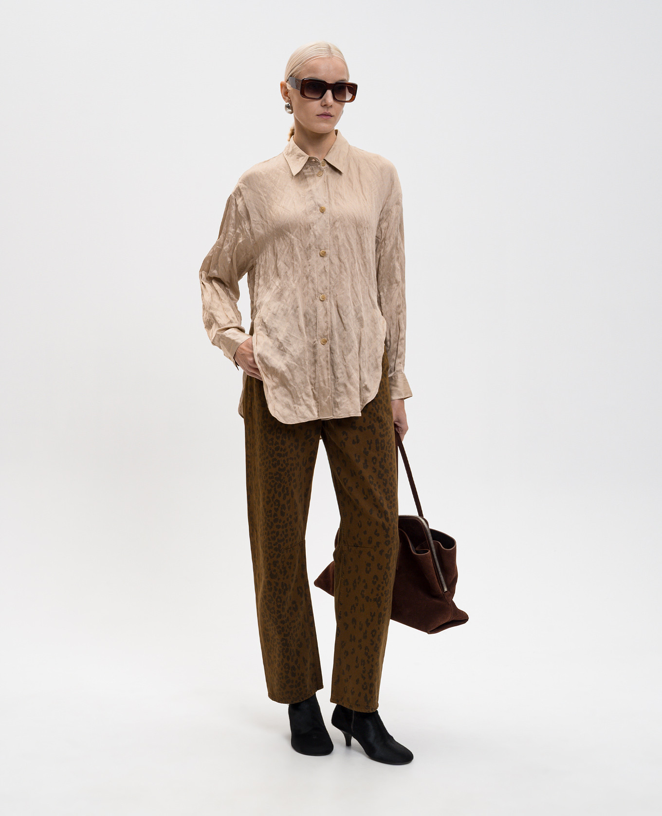 

Beige Goya shirt with a reaper effect Khaite