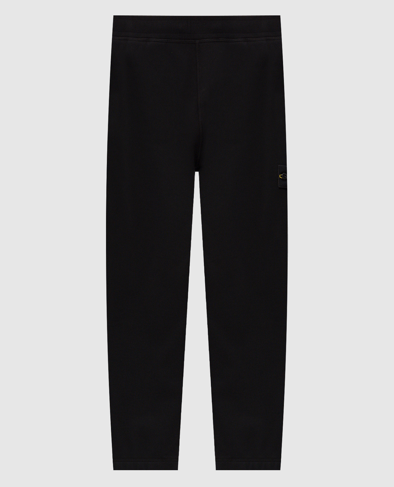 Black joggers with logo patch