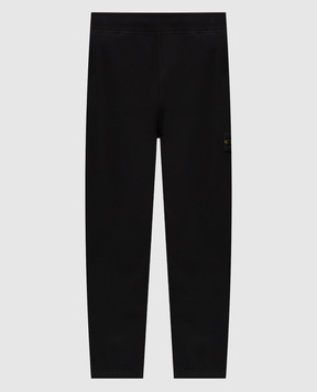 Stone Island Black joggers with logo patch L2S156200002S0051
