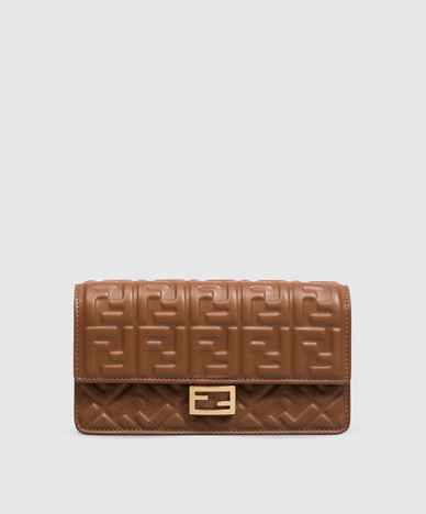 Bruine leren clutch