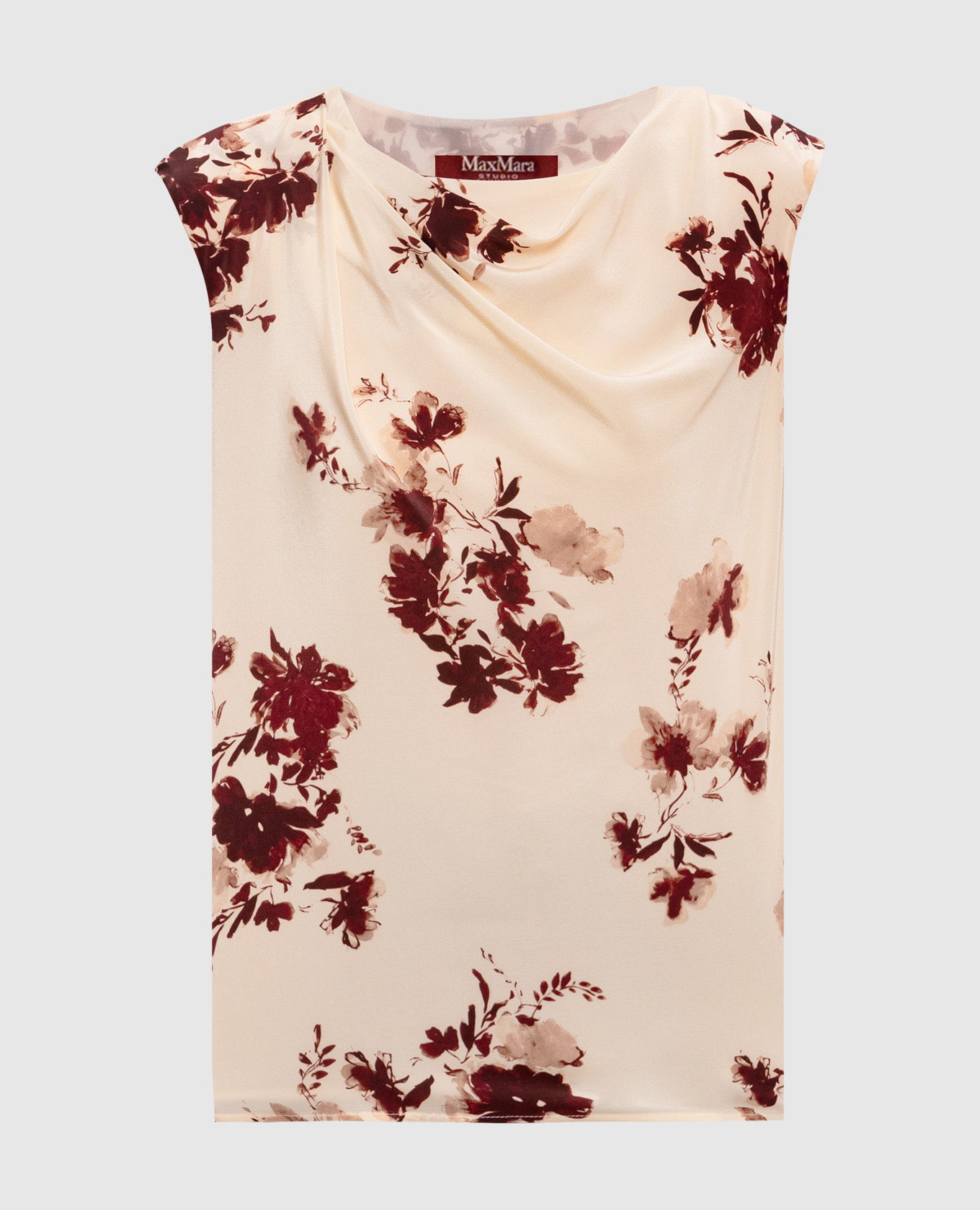 Beige PIOGGIA silk blouse
