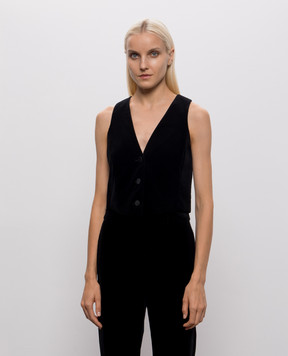 Max Mara Black velour vest ESTREET MSESTREET