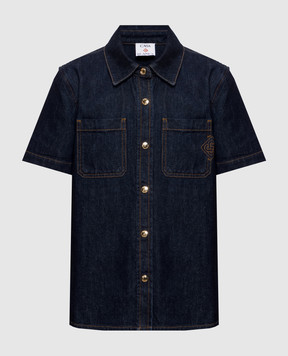 Casablanca Blue denim shirt with embroidered emblem WPF26DN01101