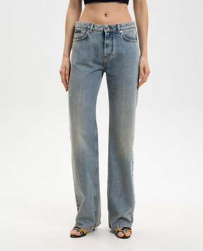 Dolce&Gabbana Blue jeans with logo patch FTDDFDG8OT9