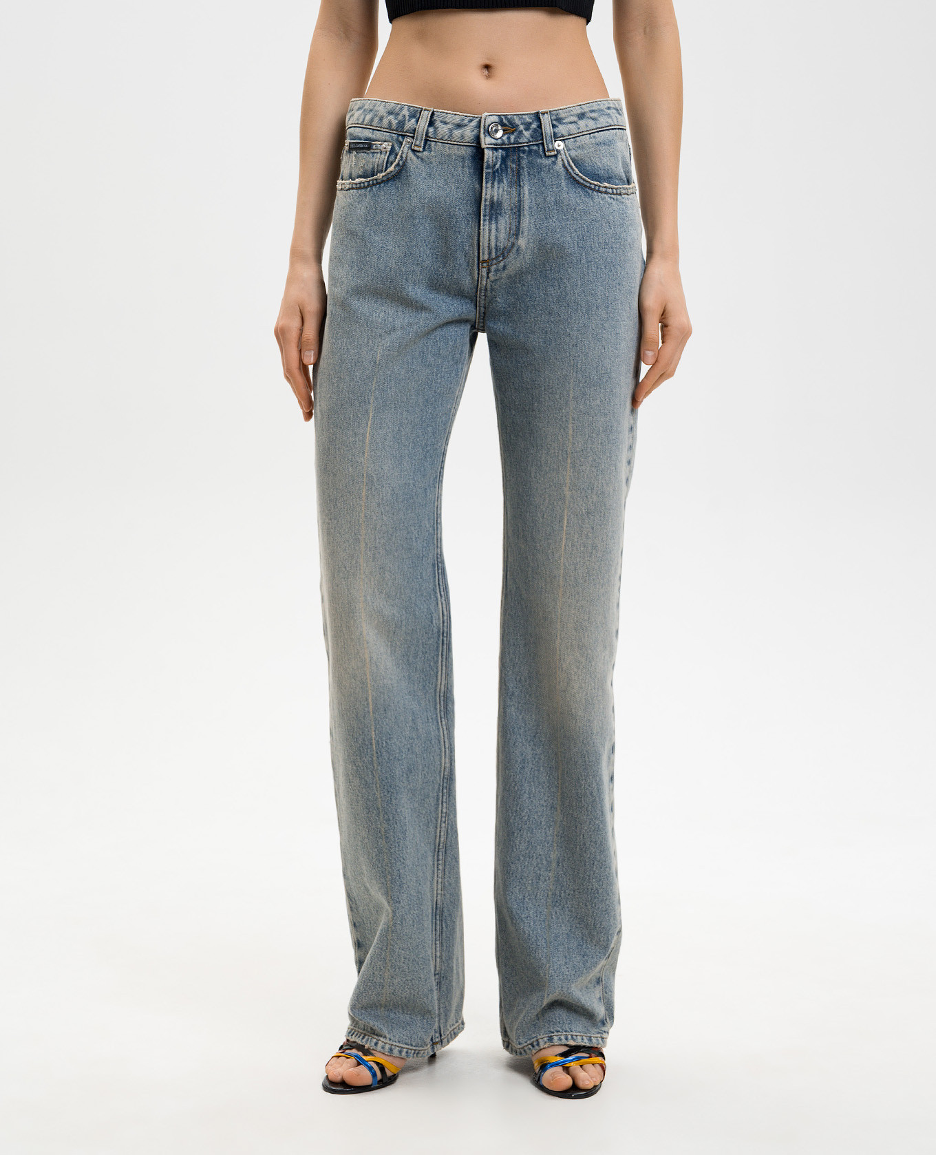 

Blue jeans with logo patch Dolce&Gabbana