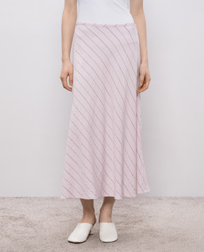 PROENZA SCHOULER Gina pink striped skirt WL2615227BY367