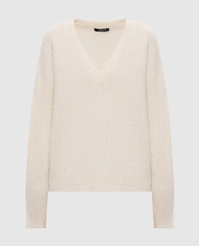 Demiur White alpaca wool pullover ALP103