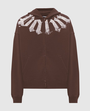 Palm Angels Brown printed sports jacket PAMBE002FL001m