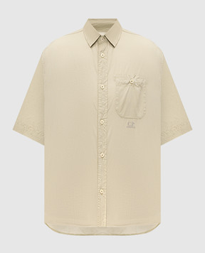 C.P. Company Khaki short-sleeved shirt MSH224A110349G