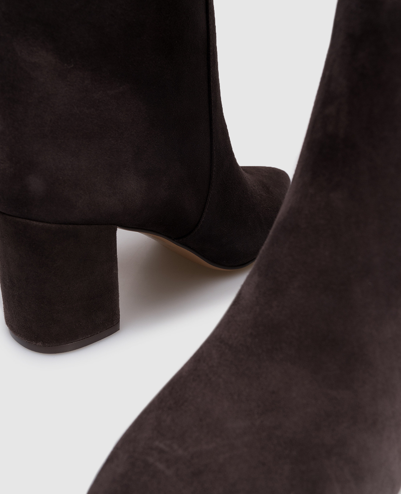 

Brown suede boots with logo Twinset