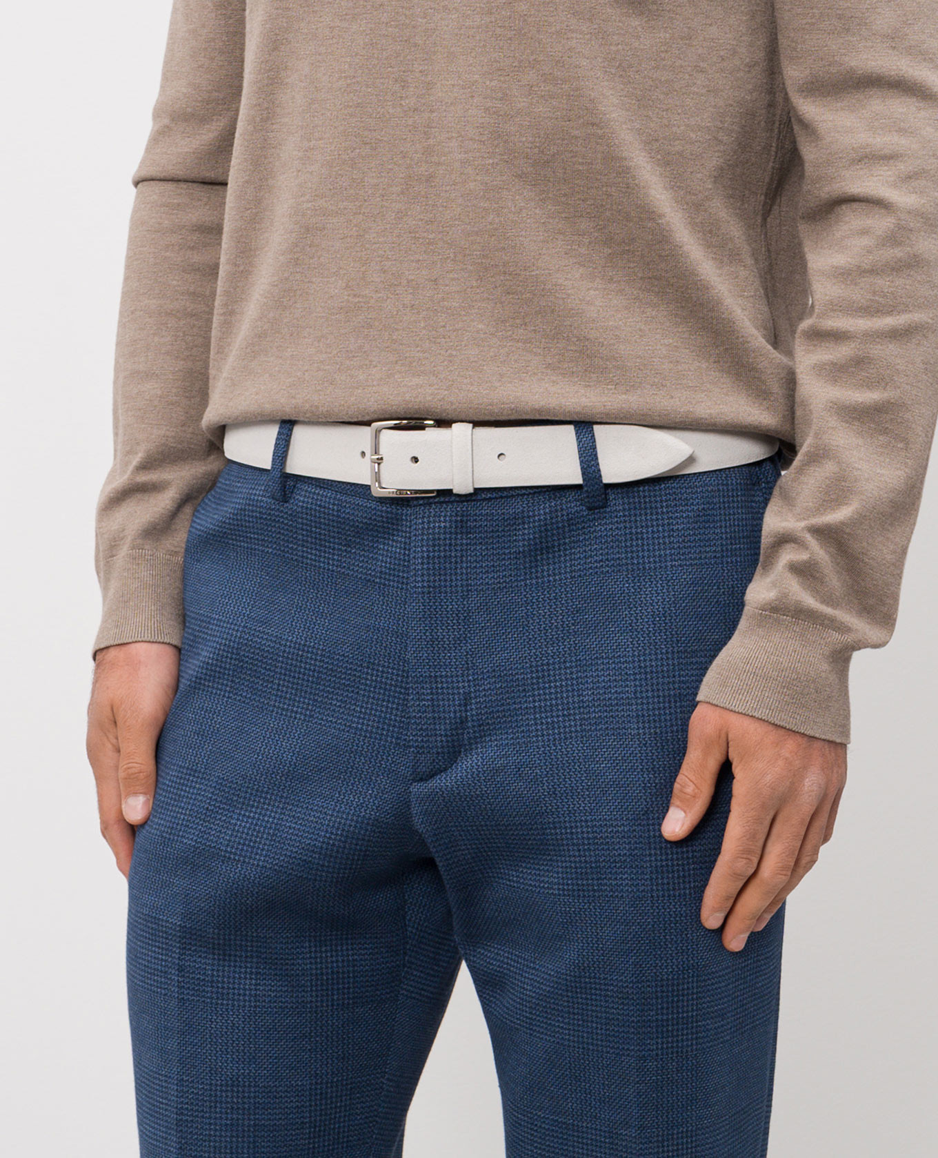 

White Amalfi suede belt Orciani
