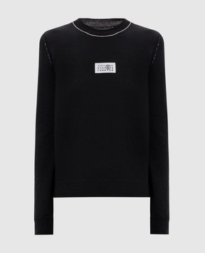 Maison Margiela MM6 Black sweater with wool S52HL0066M13037