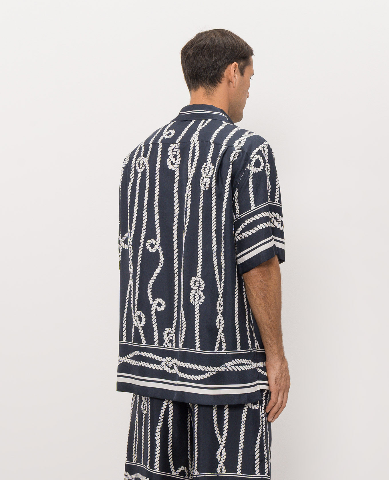 Blue printed silk shirt Dolce&Gabbana 4