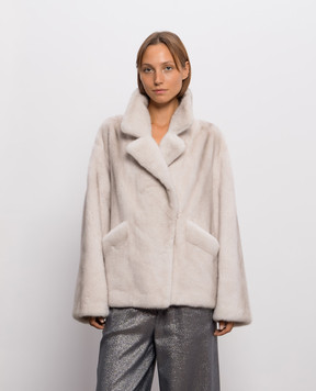 Rindi Beige mink fur coat 036VS026