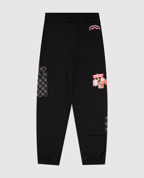 Sprayground Kids' black joggers Throw It To Me Drip SPY1497G