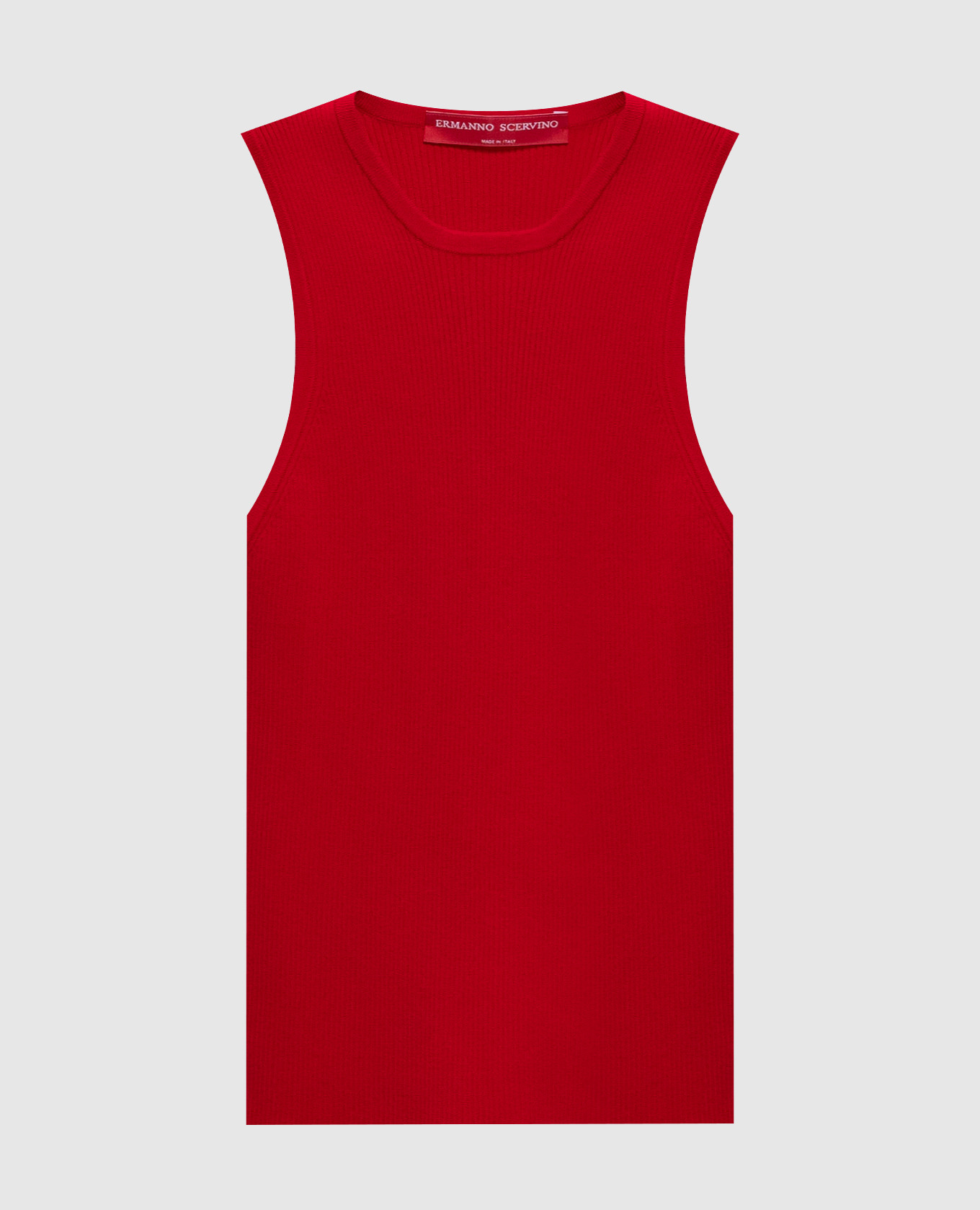 

Red ribbed top Ermanno Scervino