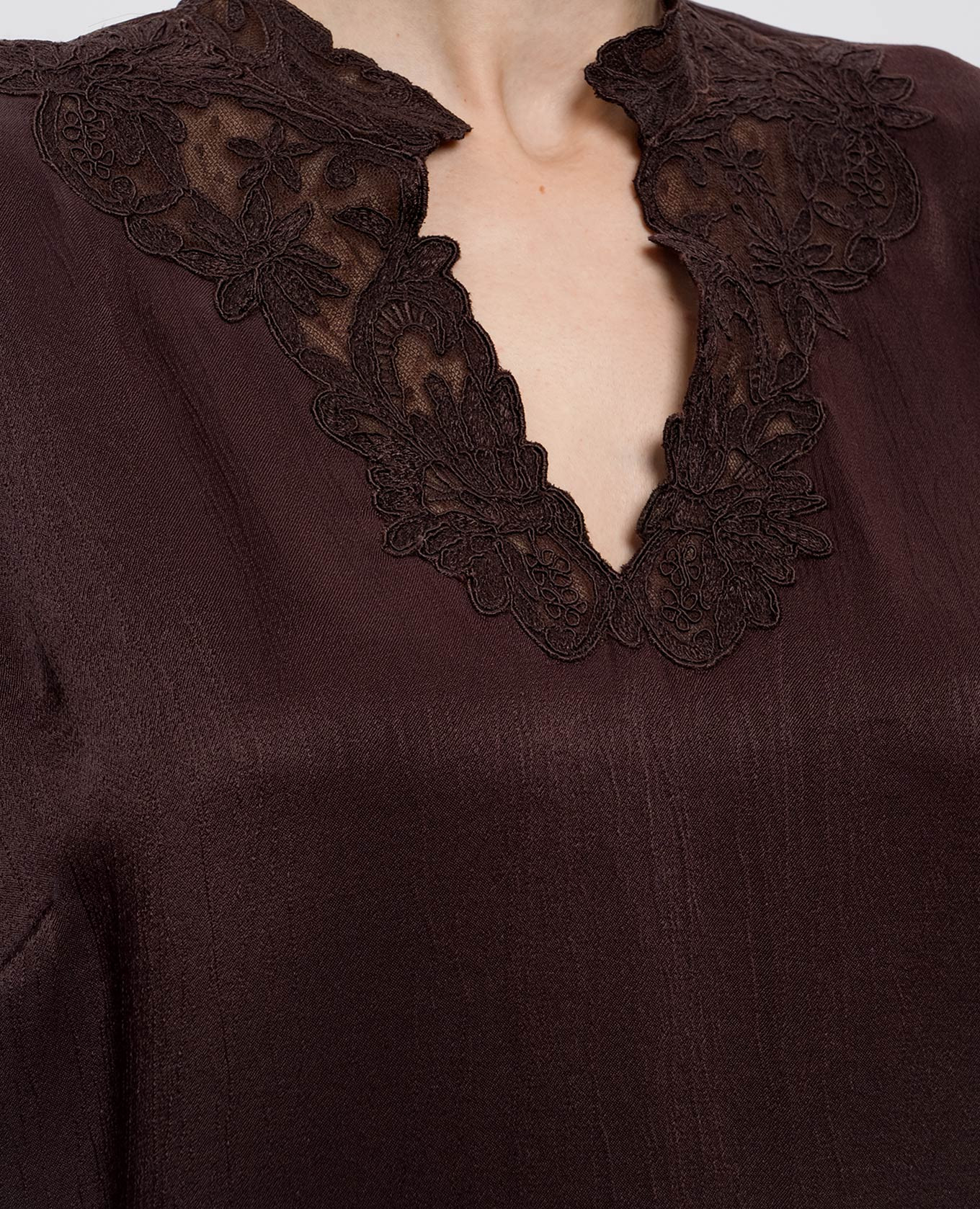 

Brown blouse with logo Twinset