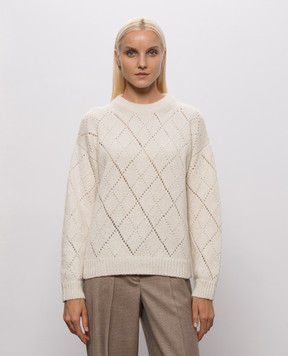 Peserico Ivory alpaca wool sweater S99520F05B9252