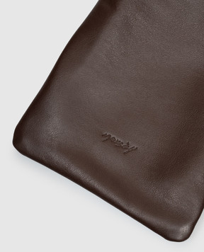 Marsell Brown leather phone case Sportina MA018P010