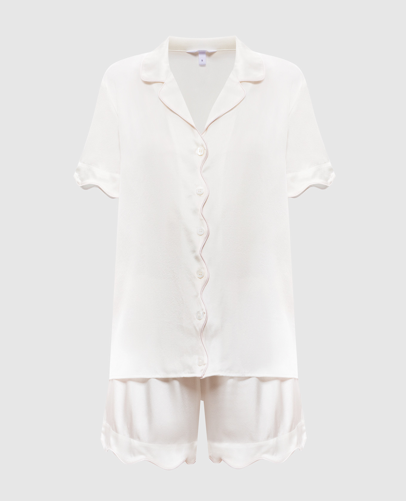 Ivory silk pajamas