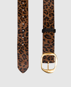 Twinset Brown combination belt in animal print 252TA4530