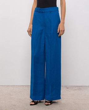 JOSEPH Jnane blue linen pants JF009863