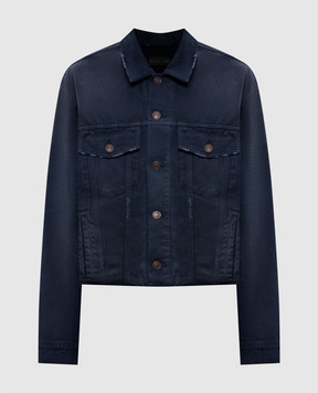 Balenciaga Blue denim jacket with a worn effect 856422TTW64