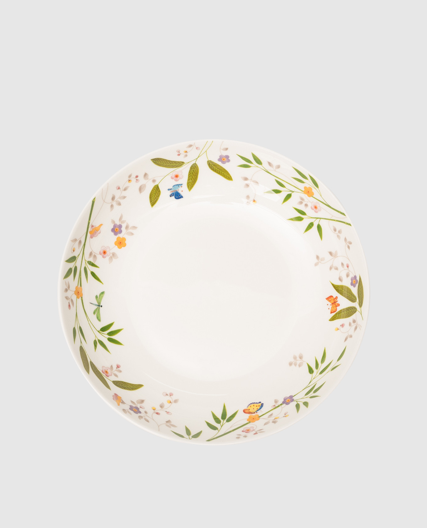 

White porcelain soup plate Incanto di Primavera Geminiano Cozzi 1765