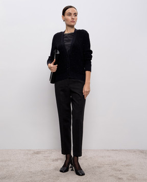 Peserico Blue alpaca wool cardigan E99004F079217C