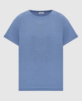 Brunello Cucinelli Blue cashmere and silk T-shirt M41810000