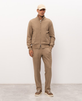 Enrico Mandelli Beige cashmere pants GYMP015428