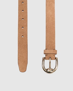 Brunello Cucinelli Beige suede belt MAUGP265